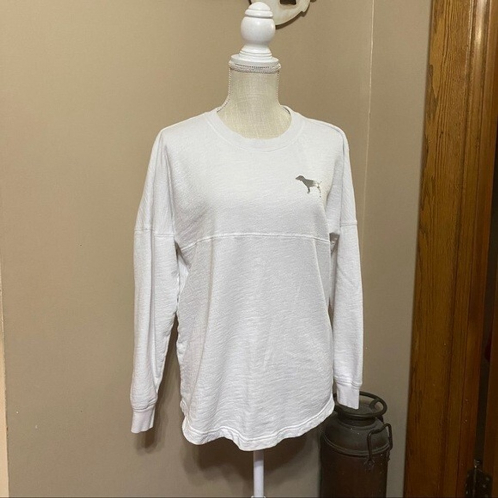 VICTORIAS SECRET PINK/BACK TUNIC SWEATSHIRT (Sm) A32